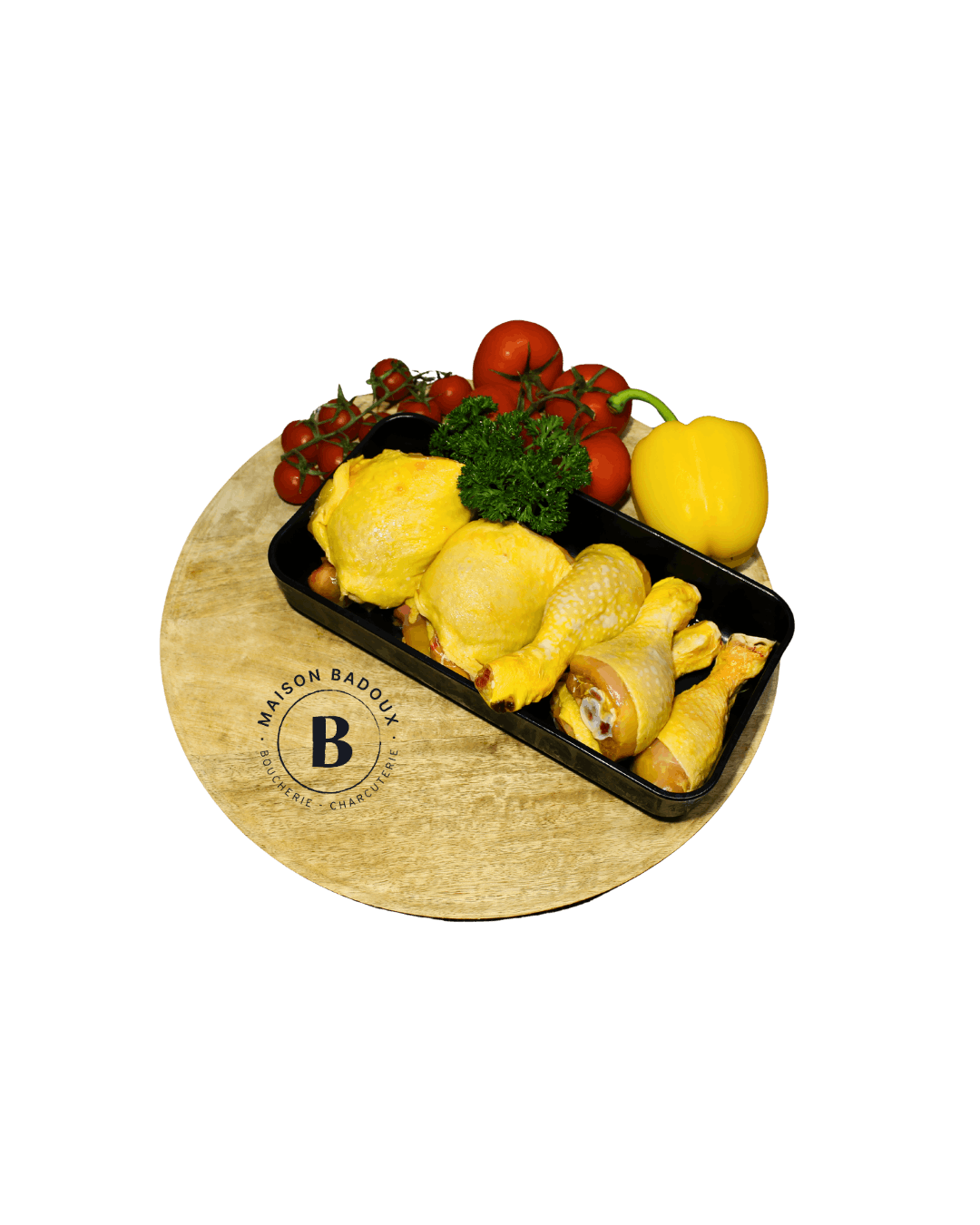 Haut de cuisse et pilon de poulet maïs